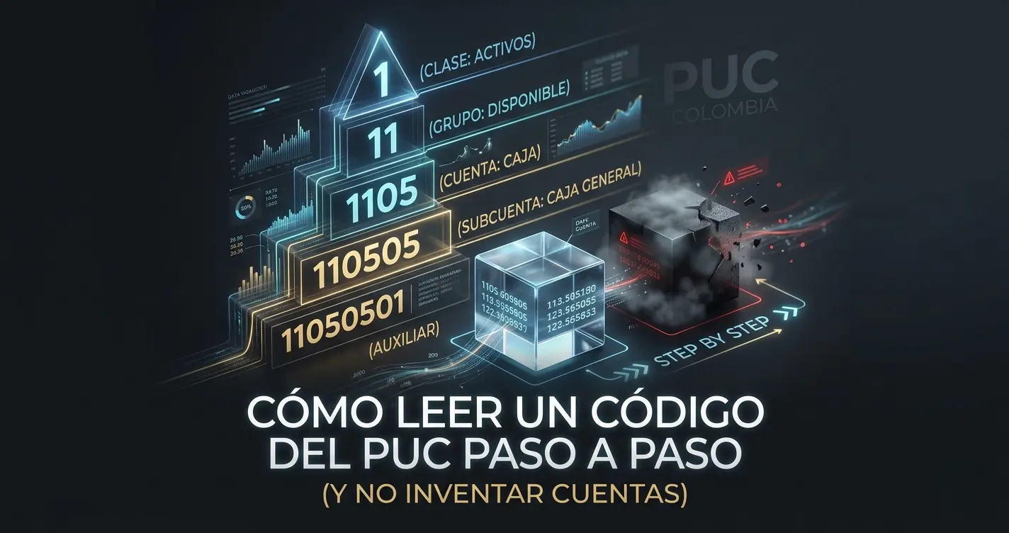 Cómo leer un código del PUC paso a paso (y no inventar cuentas)